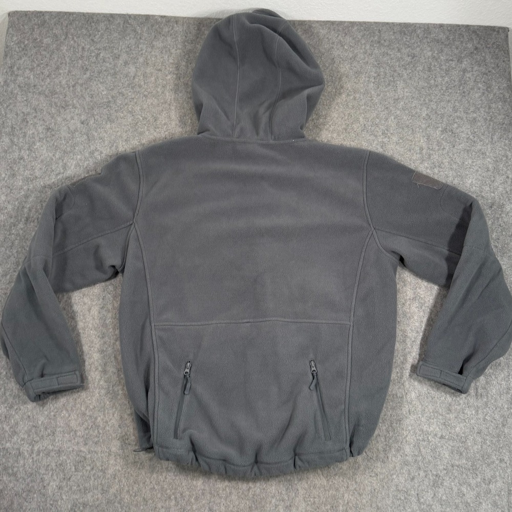 Baerskin Tactical Steel Gray Full Zip-Up Fleece Hoodie Jacket Men's Size XL - Picture 5 of 6